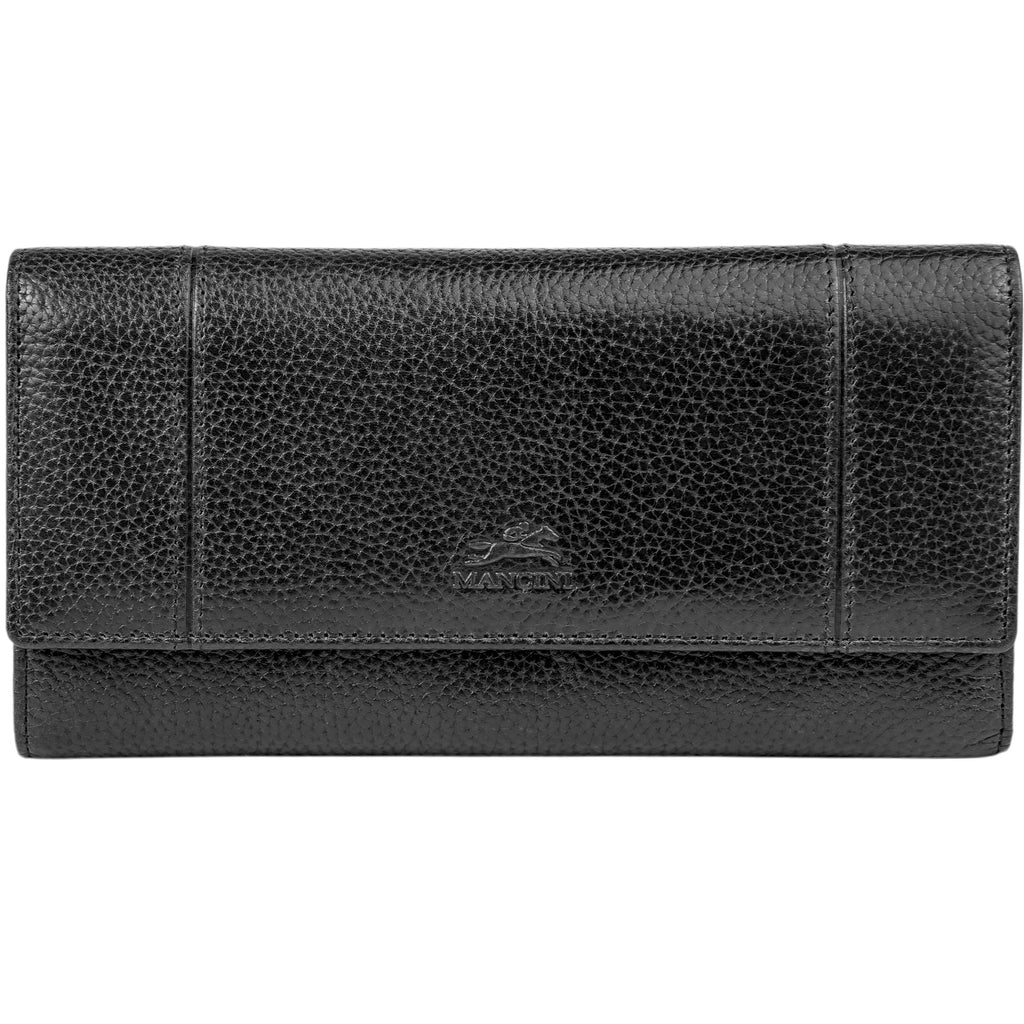 Mancini Fifth Avenue RFID Secure Quad fold Wallet Mancini