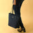 Era Vegan Leather Tote - Navy Blue Classy Leather Bags
