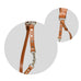 Double Camera Strap Harness- Tan Brown Classy Leather Bags