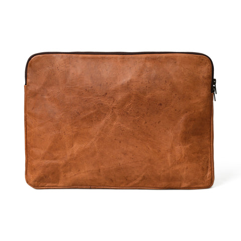 Zento Laptop Sleeve - Tan Brown Classy Leather Bags