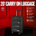 Black Hardcase Roller Luggage Set (28', 24' and 20') Sole Premise
