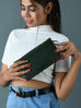Blair Women's Wallet- Olive Green Classy Leather Bags