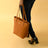 Era Vegan Leather Tote - Tan Brown Classy Leather Bags