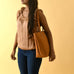 Era Vegan Leather Tote - Tan Brown Classy Leather Bags