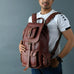 Rictus Hiking Backpack- Walnut Brown Classy Leather Bags