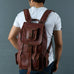 Rictus Hiking Backpack- Walnut Brown Classy Leather Bags