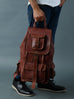 Rictus Hiking Backpack- Walnut Brown Classy Leather Bags