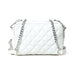 Mini Quilted Crossbody Bag, White Classy Leather Bags