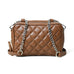 Mini Quilted Crossbody Bag, Rich Brown Classy Leather Bags