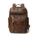 Alpha Caramel Buffalo Leather Travel Backpack Classy Leather Bags