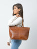 The Kim Tote Bag- Cocoa Brown Classy Leather Bags
