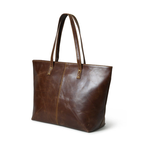 The Kim Tote Bag- Dark Brown Classy Leather Bags