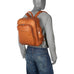 Piel Front Pocket Computer Leather Backpack Piel