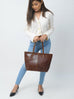 The Kim Tote Bag- Dark Brown Classy Leather Bags