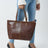 The Kim Tote Bag- Dark Brown Classy Leather Bags