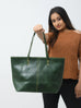 The Kim Tote Bag - Green Classy Leather Bags