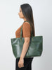 The Kim Tote Bag - Green Classy Leather Bags