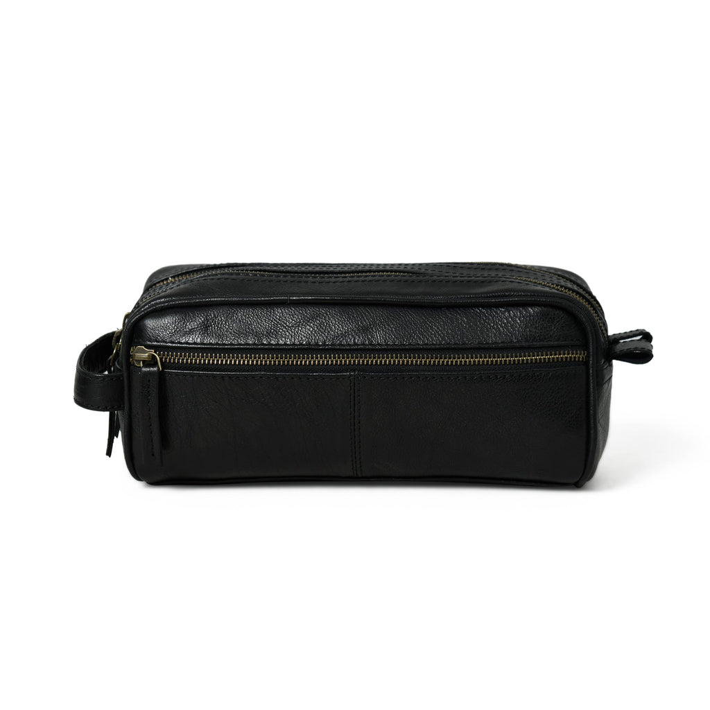 Midnight Deluxe Toiletry Bag-Twin Section Classy Leather Bags
