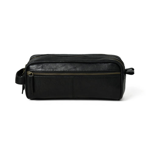 Midnight Deluxe Toiletry Bag-Twin Section Classy Leather Bags
