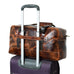 Espresso Elegance Carry on Duffle, Saddle Tan Classy Leather Bags