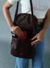 The Croco Satchel- Cherry Red Classy Leather Bags