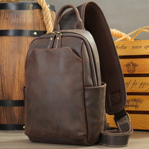 Retro Men's Casual Travel Crossbody Chest Bag Social Buzz eSIMs