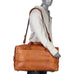 Piel Leather Extra Large Zip Pocket Duffel Bag Piel