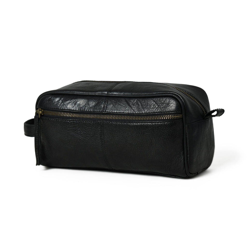 Midnight Deluxe Toiletry Bag -Single Section Classy Leather Bags