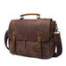 Latest Style Handmade Canvas Leather Briefcase Vintage Crazy Horse Messenger Bag Crossbody Shoulder Bag Laptop Bag W1808 RockCow Leather Studio