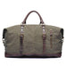 Vintage Canvas Leather Shoulder Bag Canvas Duffle Bag Crossbody Travel Bag RockCow Leather Studio