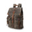 Outing Sport Travelling Waxed Canvas Leather Backpack, Casual Laptop Backpack, Vintage Waterproof Shoulder School Bag 5252 RockCow Leather Studio