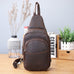 Crazy Horse Leather Chest Pack Handmade Chest Bag Casual Shoulder Messenger Bag RockCow Leather Studio