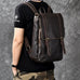 Full Grain Leather Men's Backpack, Distressed Leather Travel Backpack, Laptop Backpack RockCow Leather Studio