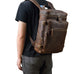 Crazy Horse Leather Travel Backpack Retro Cowhide Leather School Backpack Large Capacity Laptop Backpack RockCow Leather Studio