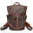 Crazy Horse Leather Travel Backpack Retro Style Full Grain Leather Laptop Backpack For Men RockCow Leather Studio