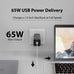 65W USB-C Ultra Compact Charger - Small USB + Dual USB-C - 3 Ports - Fast QC & PD(NAN-65) Ceptics