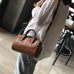 Leather Women Boston Bag, Women's Full Grain Leather Shoulder Bag, Leather Top Handle Bag RockCow Leather Studio