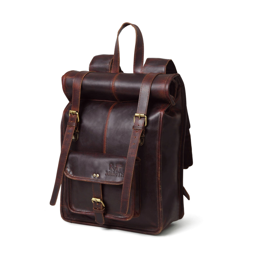 Hawk Roll-Top Rucksack Classy Leather Bags