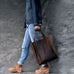 Handmade Tote Bag Crazy Horse Leather Shoulder Bag Shopping Bag RockCow Leather Studio