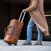 Tan Leather Trolley Bag 44L Classy Leather Bags