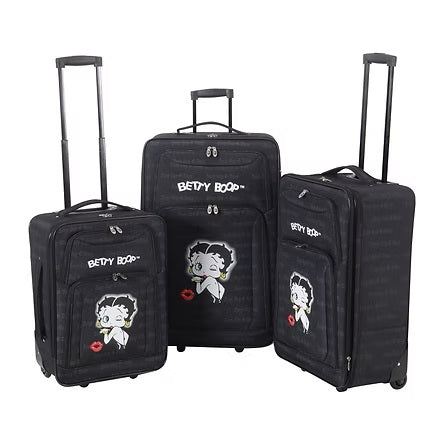 Betty Boop-Themed Soft Sided 3 Piece Set Carry On and 2 Checked Bags Dony Corp.