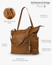 The Lillian Diaper Bag - Cognac Baldwin Baby Company