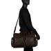 Piel Leather Multi Pocket Carry On Duffle Bag Piel