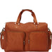 Piel Leather Multi Pocket Carry On Duffle Bag Piel