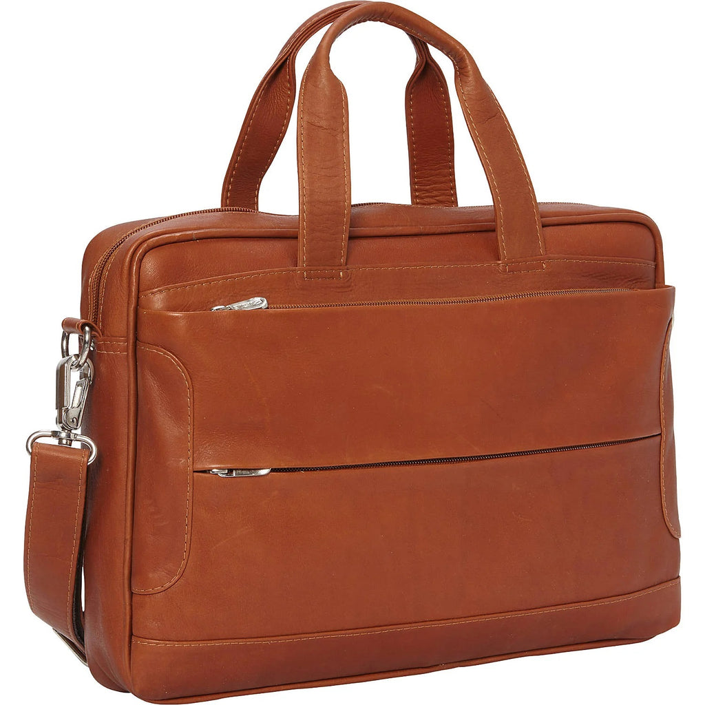 Piel Leather Hidden Pocket Laptop Computer Briefcase