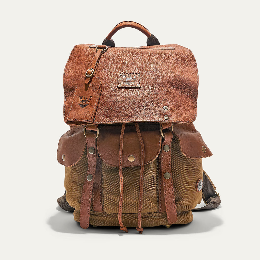 Lennon Canvas & Leather Backpack Will Leather Goods