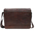 Boconi Garth Coated Zippered Leather Messenger Bag Boconi