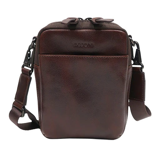 Boconi Garth Mini Crossbody Bag – Full Grain Leather Unisex Everyday Carry Bag Boconi