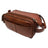 Boconi Darius Handcrafted Full Grain Leather Travel Kit Luxury Toiletry Bag Boconi