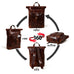 Brown Saddleback Backpack- Roll Top Classy Leather Bags